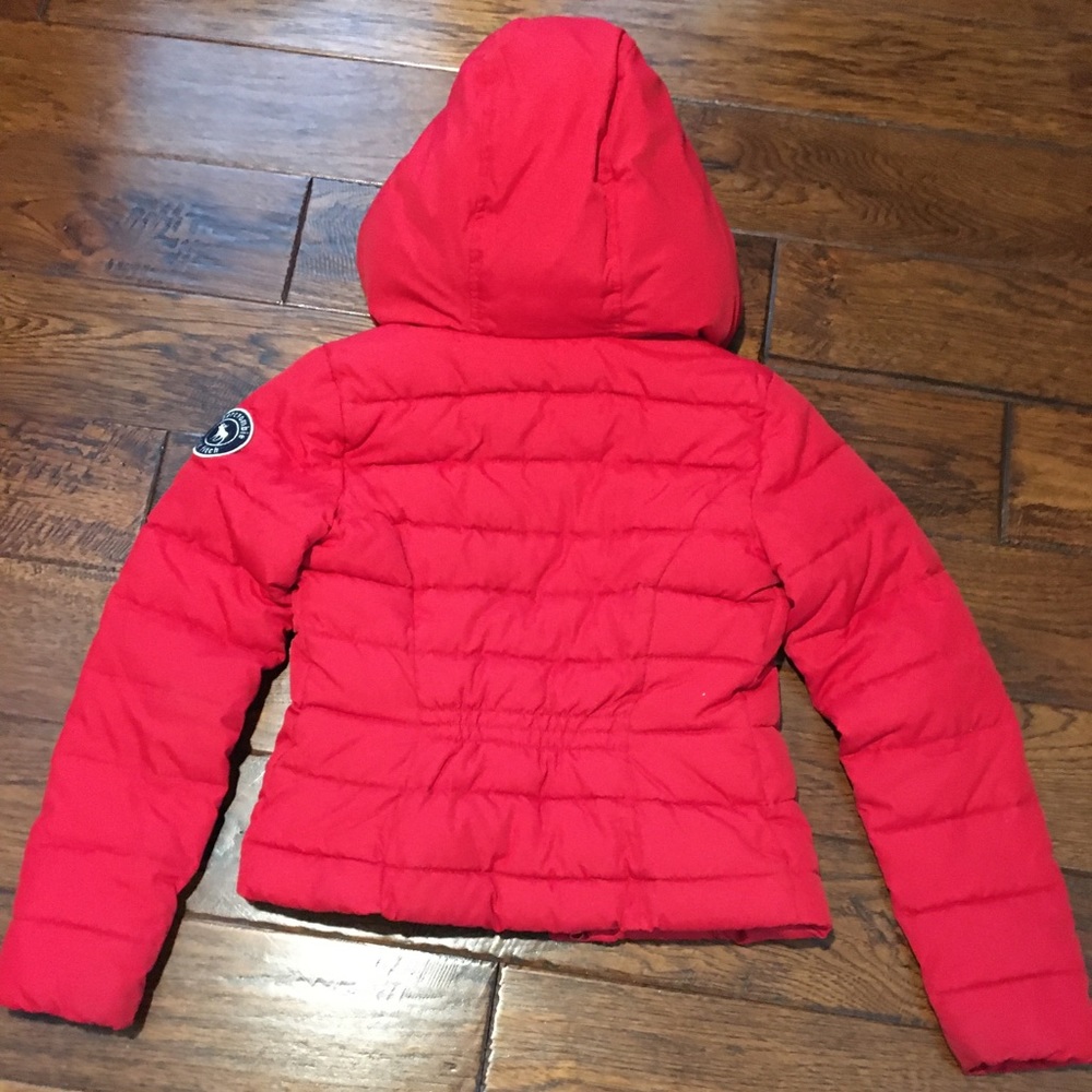 Red Abercrombie medium size coat.